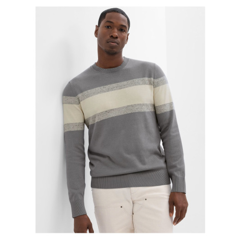 Krémovo-sivý pánsky sveter GAP
