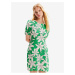 Women's white and green floral dress Desigual Nashville - Women