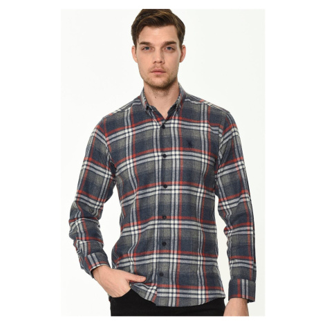 G706 DEWBERRY MEN'S SHIRT-NAVY BLUE