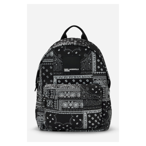 Batoh Karl Lagerfeld Jeans Urban Nylon Backpack Aop Bandana Black