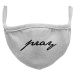 Pray Wording Heather Face Mask Grey