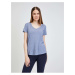 Modré dámské žíhané tričko na spaní Under Armour Athlete Recovery Sleepwear™
