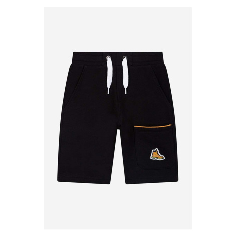 Detské krátke nohavice Timberland Bermuda Shorts čierna farba, jednofarebné, nastaviteľný pás