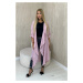 Linen coat powder pink