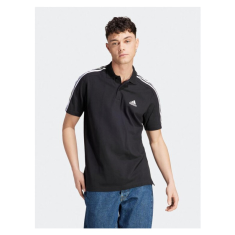 Adidas Polokošeľa Essentials Piqué Embroidered Small Logo 3-Stripes Polo Shirt IC9310 Čierna Reg