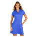 Litex Dámske šaty s krátkym rukávom 5E174 stredne modrá
