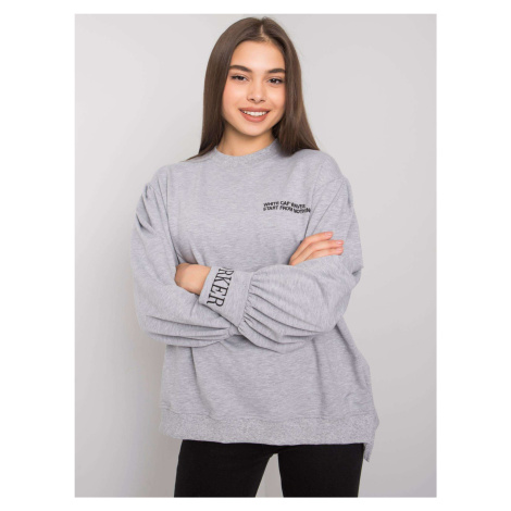 Grey melange cotton sweatshirt