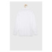 Detská bavlnená košeľa s dlhým rukávom Calvin Klein Jeans biela farba, jednofarebný