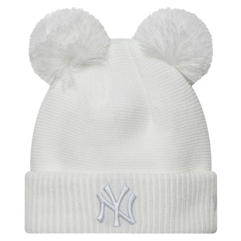 New-Era  Wmn Double Pom New York Yankees Beanie  Čiapky Biela