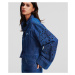 Bunda Karl Lagerfeld Embroidered Denim Jacket Mid Blue Denim