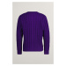 SVETER GANT SHIELD COTTON CABLE CARDIGAN PANSY PURPLE