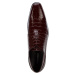 Pánske derby topánky z lakovanej kože s kroko textúrou 96-M-519-3C
