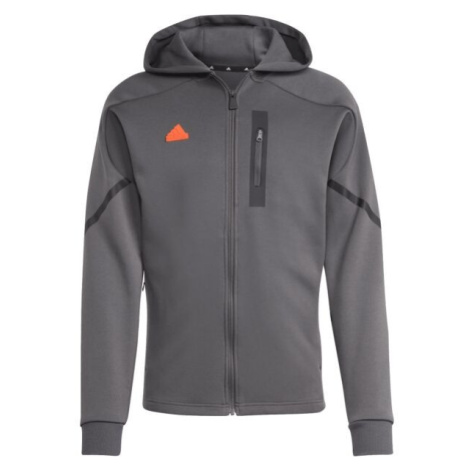 adidas D4GMDY FULL-ZIP HOODIE Pánska mikina, tmavo sivá, veľkosť