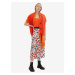Modro-oranžová dámska plisovaná midi sukňa Tom Tailor