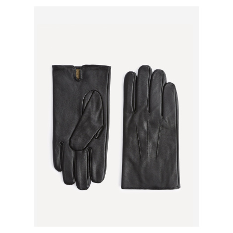 Čierne kožené rukavice Celio Figlove