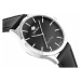 Pánske hodinky strieborno-čiernej farby Gino Rossi 10856A-1A1
