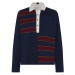 Tommy Hilfiger Polo tričko - OVERSIZED RUGBY TOP LS vzorované