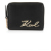 Peňaženka Karl Lagerfeld K/Signature 2.0 Md Zip Wllt Black/Gold