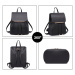 Konofactory Čierny elegantný kožený batoh „Majestic“ 12L