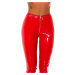 Sexy Koucla Highwaist Latex look pants with zip red