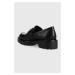 Kožené mokasíny Vagabond Shoemakers Kenova dámske, čierna farba, na platforme