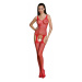 Passion ECO BS010 red - Bodystocking Farba: Červená