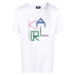 KARL LAGERFELD Neon Logo White tričko