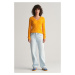 SVETER GANT STRETCH COTTON CABLE V-NECK MEDAL YELLOW