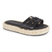 Tommy Hilfiger Espadrilky Authentic Flat FW0FW07745 Čierna