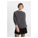 DEFACTO Oversize Fit Crew Neck Thick Sweatshirt