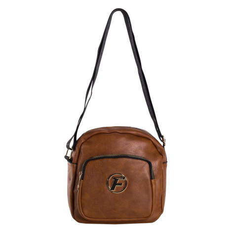 Small brown messenger bag made of eco-leather