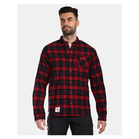 Men's sports flannel shirt Kilpi FLANNY-M Red