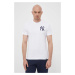 Bavlnené tričko 47brand MLB New York Yankees biela farba, s potlačou