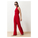 Trendyol Red Maxi Jumpsuit