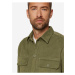Kaki pánska menčestrová košeľa Tom Tailor Denim