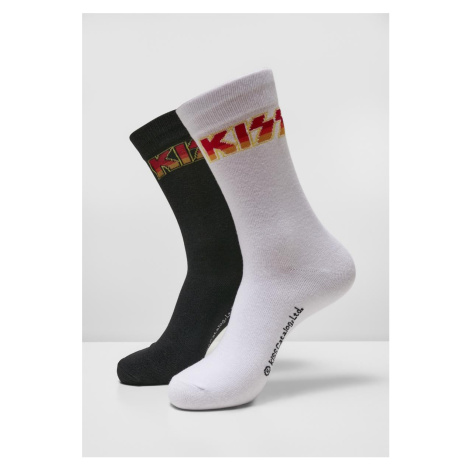 Kiss Socks 2-Pack Black/White