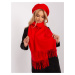 Red wide women's scarf