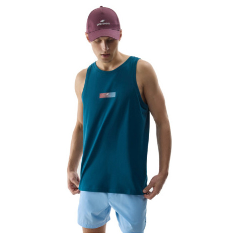 Pánske tielko 4F TSHIRT-WSS24TTSHM1291-46S-TEAL