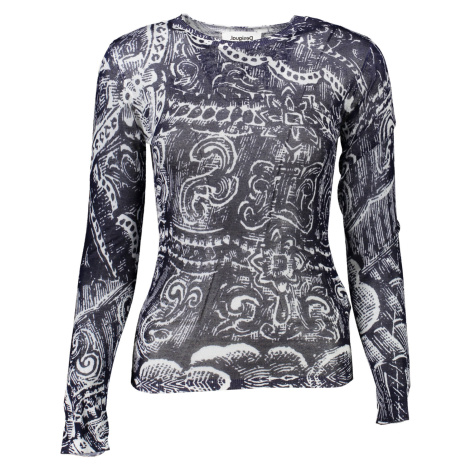 Dámsky modrý vzorovaný sveter Desigual