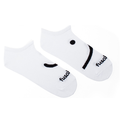 Členkové ponožky smajlík biele Fusakle