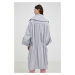Kabát MMC STUDIO dámsky, šedá farba, prechodný, oversize