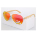 Polarzone Oranžové drevené polarizačné okuliare pilotky &quot;Wood&quot; 420869019
