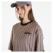 Tričko New Era Pinstripe Oversized T-Shirt UNISEX Ash Brown/ Black