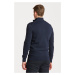 SVETER GANT CASUAL COTTON ZIP CARDIGAN EVENING BLUE