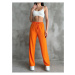 35109 Dewberry Elastic Waist Women Pants-ORANGE