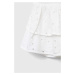 Dievčenská bavlnená sukňa Abercrombie & Fitch biela farba, mini, áčkový strih