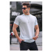 Madmext Blue Regular Fit Basic Men's T-Shirt 6069