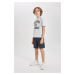 DEFACTO Boys Pique Basic Bermuda Shorts