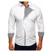 Biela pánska košeľa s dlhými rukávmi BOLF 5746-A