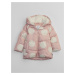 Ružová dievčenská zimná prešívaná bunda s bodkami GAP